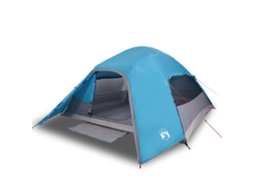 Camping Tent, Camping Tents Vidaxl Azul Poliéster (4 Pessoas)
