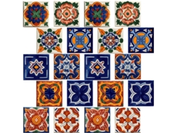 Adesivos Azulejo Estilo Marroquino 20 Peças Pvc Removíveis Decoração Paredes Internas Varandas Mesmo Fáceis GOKOCO