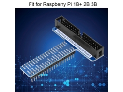 Placa de expansão GPIO tipo T de 40 pinos (pacote com 2) compatível com Raspberry Pi 1b/2b/3b