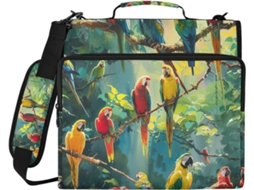 Pasta Pintura Com Bolso Impermeável Laptop Parrot, Com Zíper, Ideal Escola E Trabalho