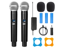 (dois Conjuntos) Microfones Sem Fio 2.4g, Microfones De Mão Recarregáveis Uhf De 2 Canais