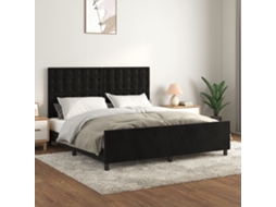 Vidaxl Estrutura De Cama Sem Colchão 160x200 Cm Veludo Preto