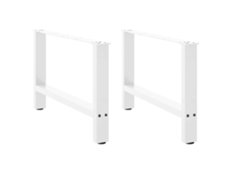 Vidaxl Pés Para Mesa De Centro , Brancos, 2 Peças, 70x (42-43) Cm, Aço