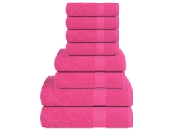Towel Set, Towel Sets Vidaxl Cor-de-rosa Algodão (n/a)