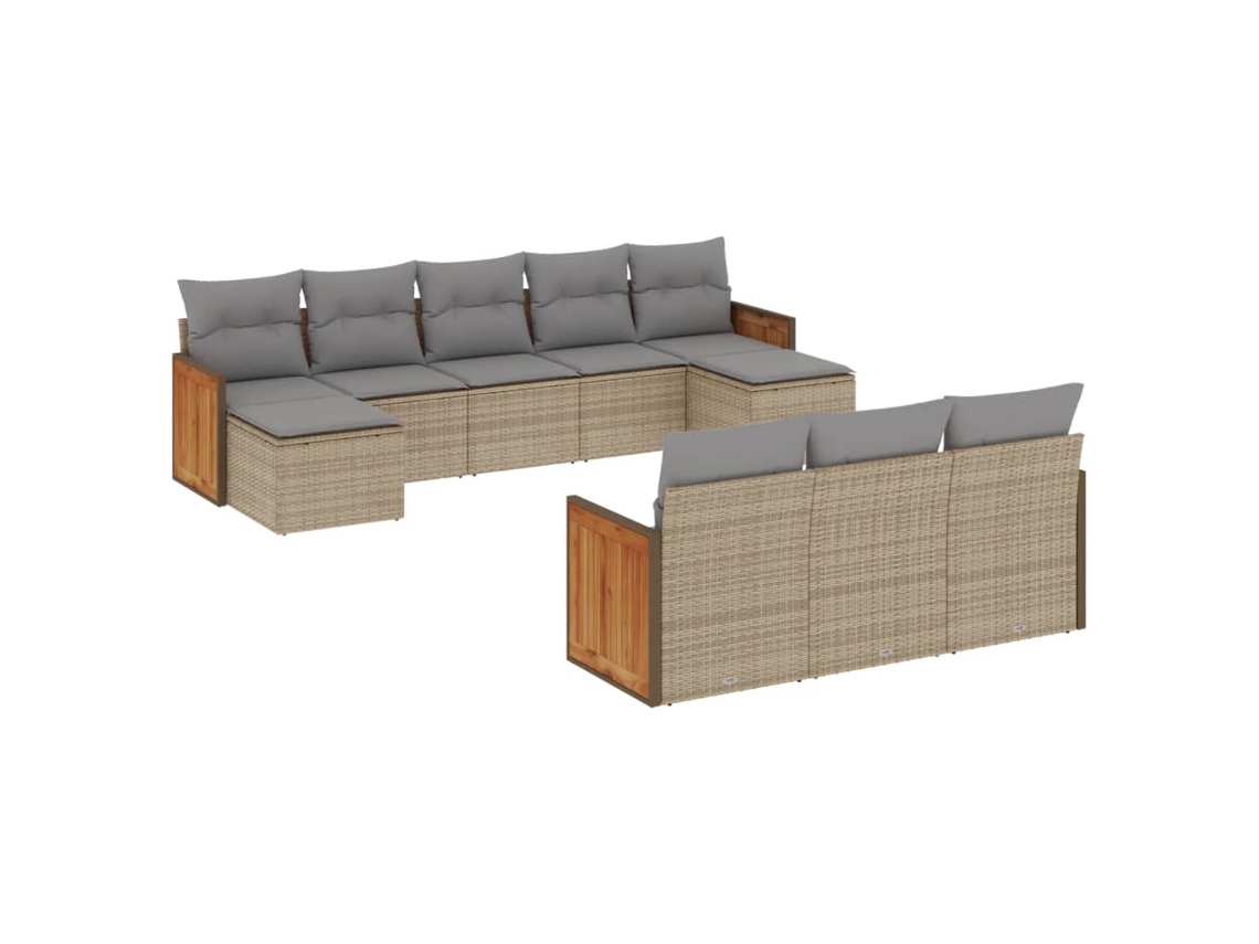 Garden Sofa Set, Garden Sofa Sets Vidaxl Bege Rattan / Vime (n/a)