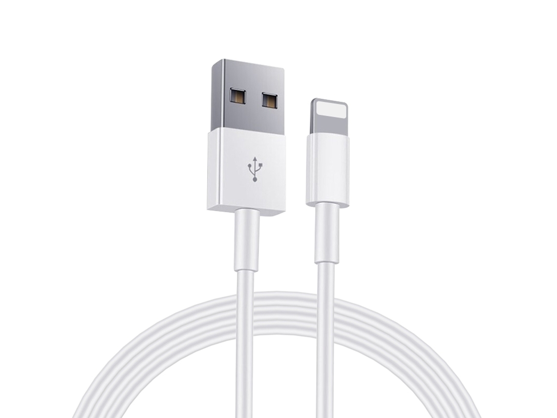 Kit De Duas Unidades De Cabo Lightning 1 M Branco Compatível Com Iphone
