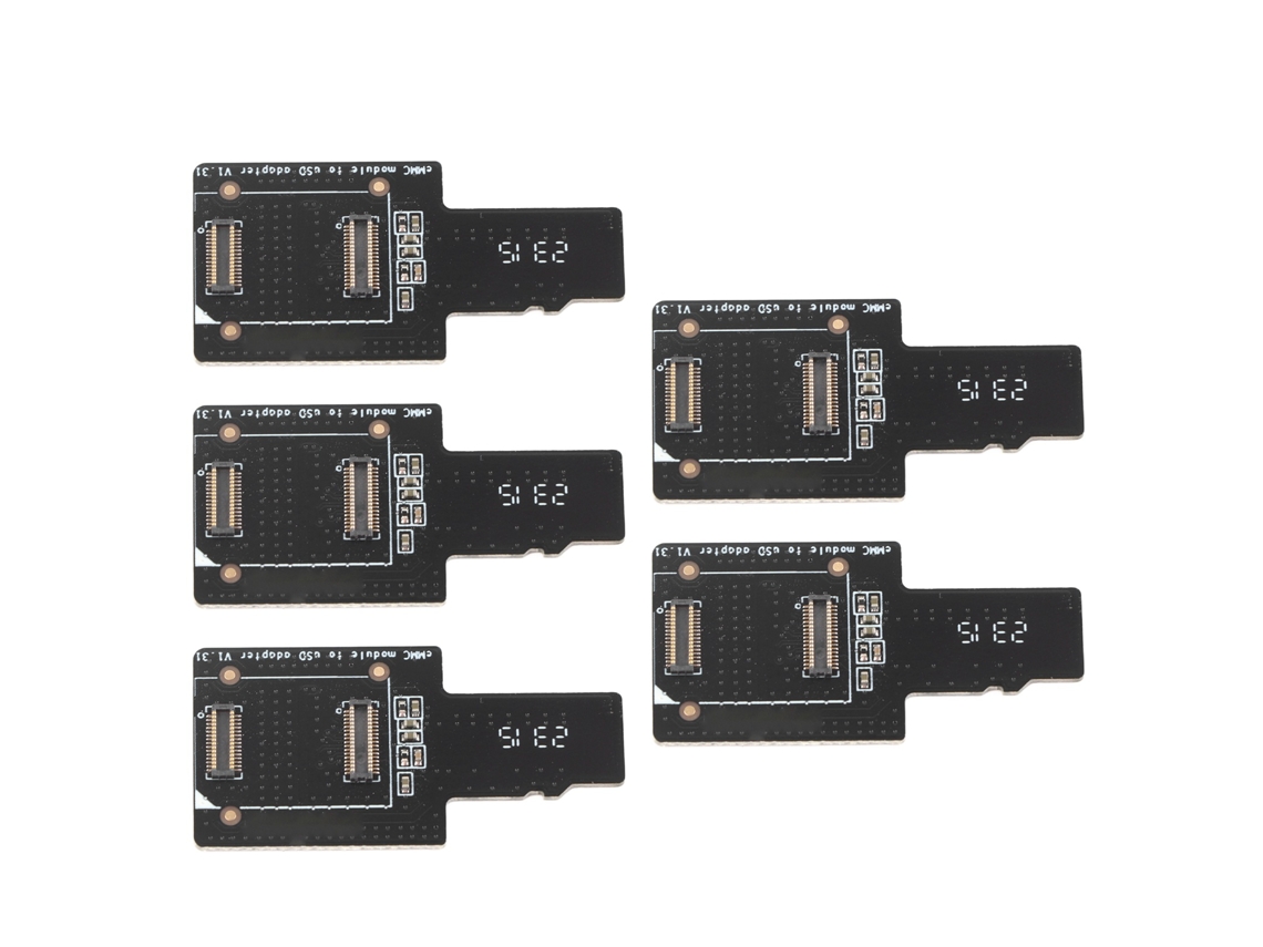 Placa adaptadora EMMC para cartão de armazenamento preciso para Rock Pi 4 Rk3399 (pacote com 5)