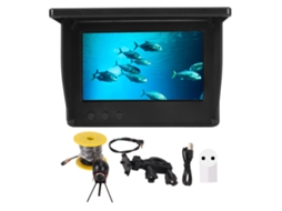 Detector de Peixes com Tela Ips 4.3 Polegadas Câmera Subaquática Ângulo 195° Ip68 30m Bateria 10000mah Plugue Eu