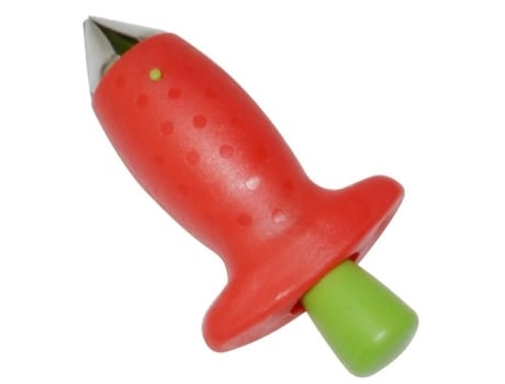 Descascadora De Morangos Serda Run Utensílio De Cozinha Em Aço Inoxidável E Abs Vermelho