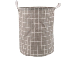Lurelia Cesto Duplo Dobrável Alças 43l 35 X 35 X 44 Cm Cinza Lavandaria