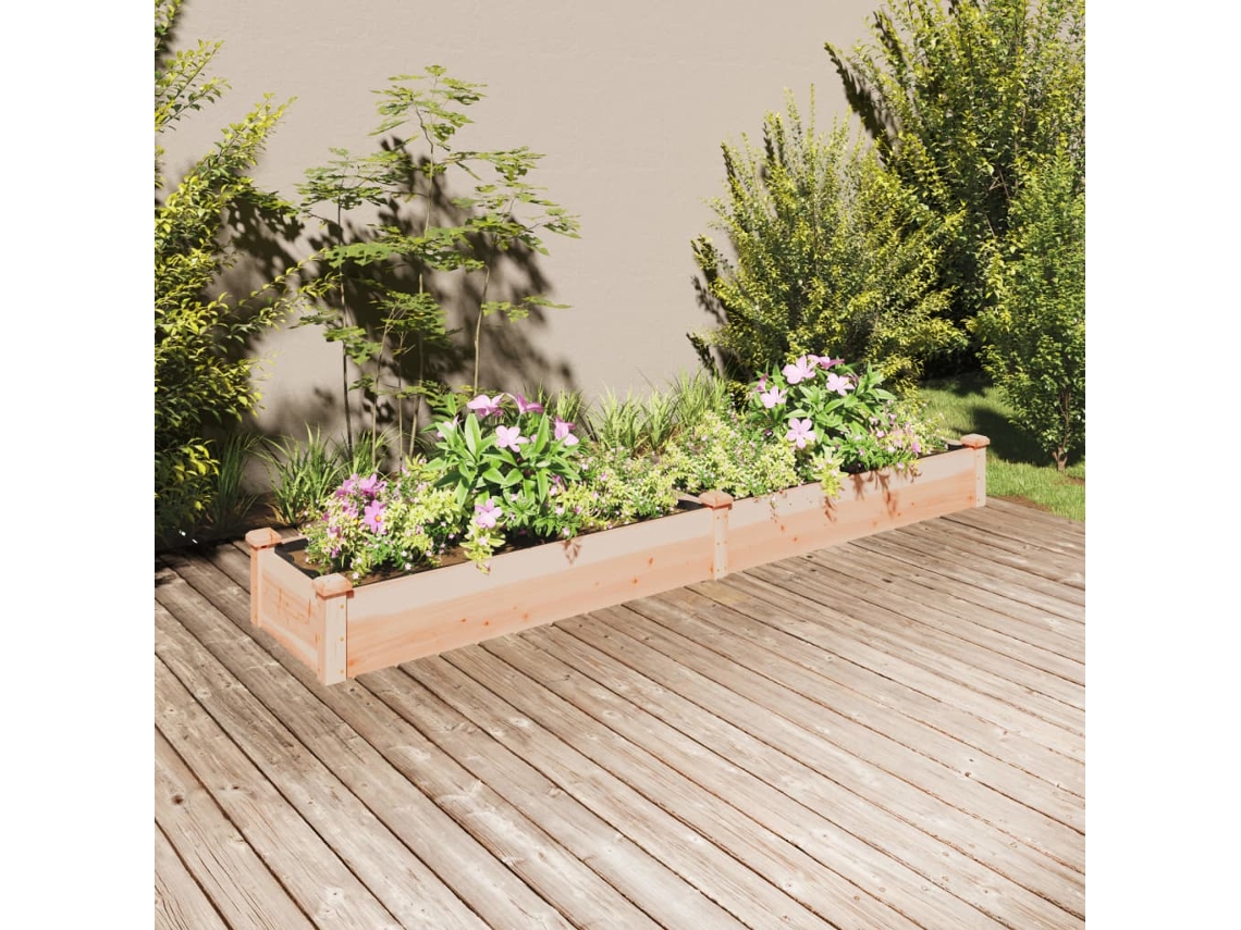 Canteiro Elevado C/ Forro 240x45x25 Cm Madeira De Abeto Maciã§a Dkd Home Decor