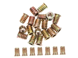 Solustre 100 Peças De Insertos Roscados M6x15 Em Aço Carbono Para Madeira E Compósitos, Ideais Para Montagem De Móveis E