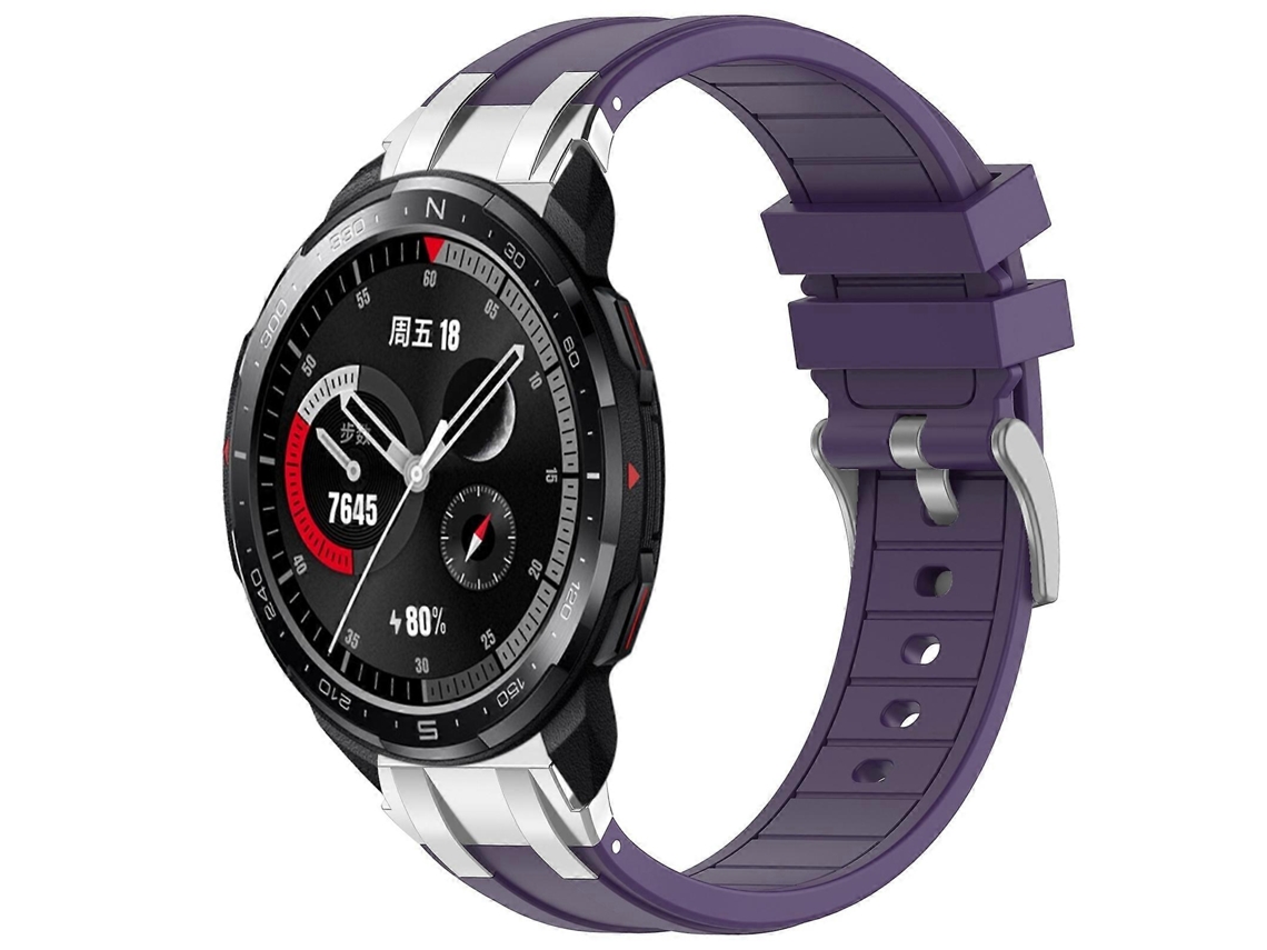 Pulseira De Silicone Royal De 22 Mm Com Fecho De Liberação Rápida Prateado