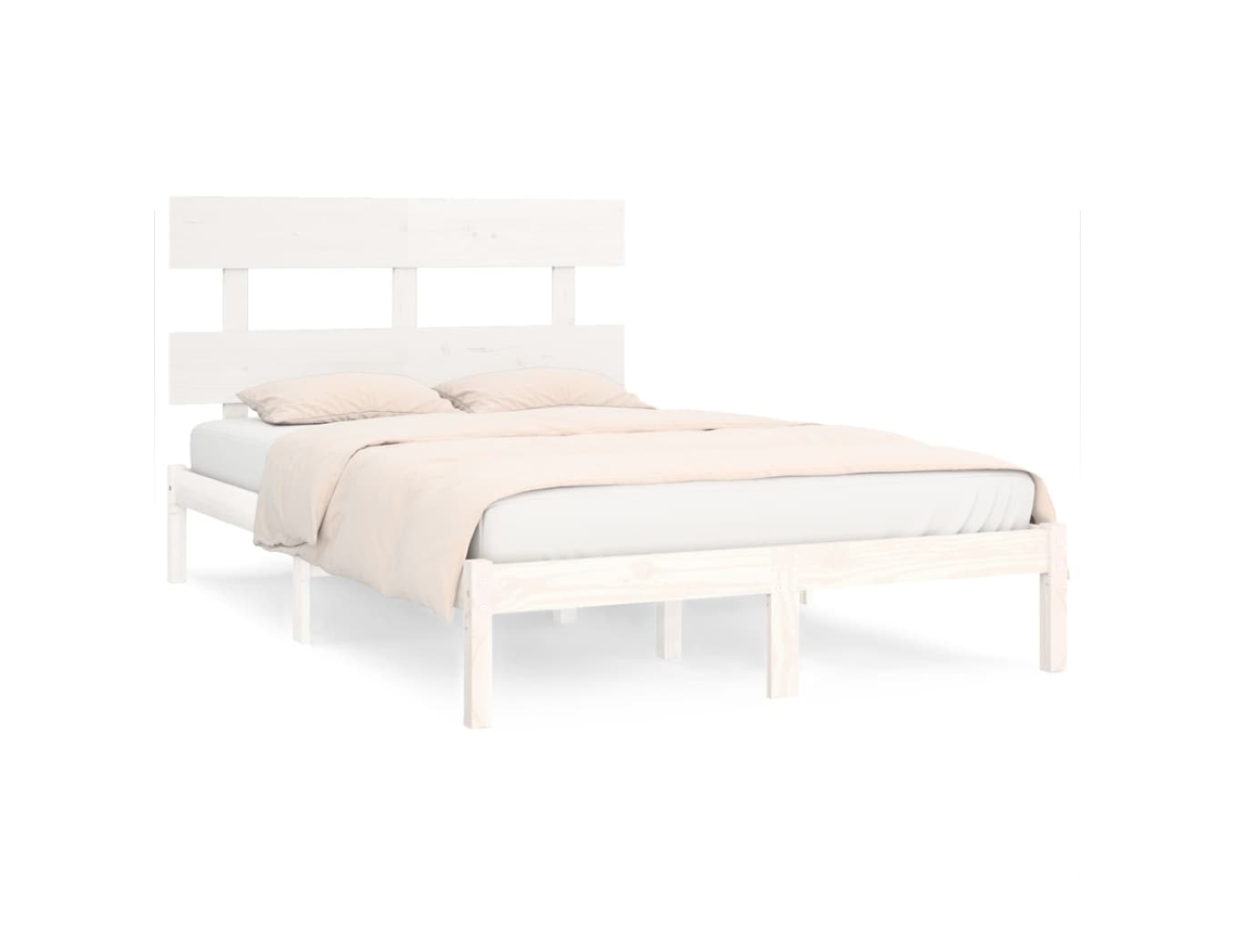 Bed Frame, Bed Frames Vidaxl Branco Madeira (200 X 200 Cm)