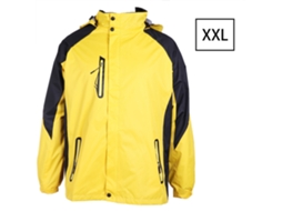 Jaqueta esportiva de inverno unissex, jaqueta impermeável e quente para escalada, amarela/preta (XXL)
