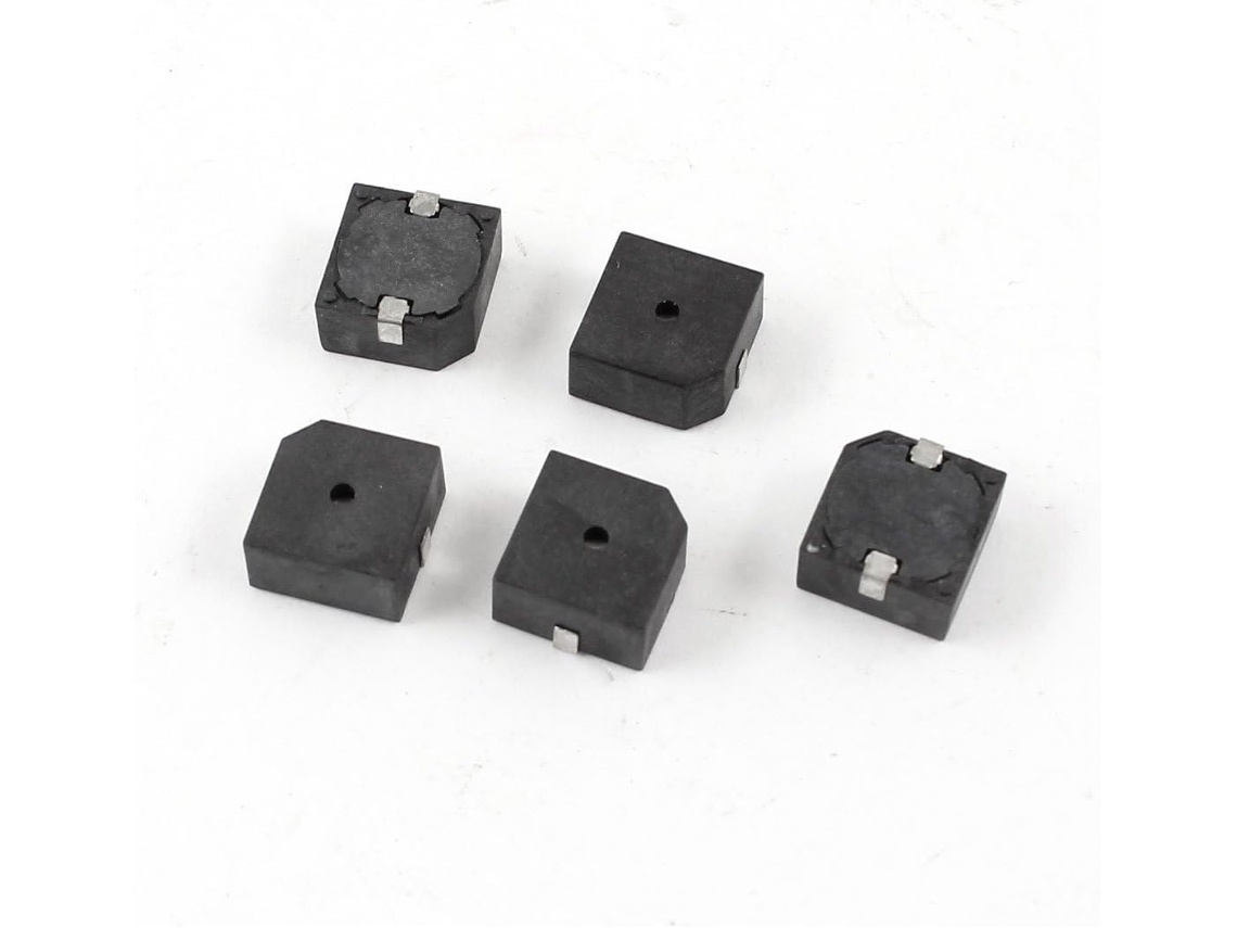 5 Peças Buzzer Smd Quadrado CHABERLU (9,6x9mm) preto dc 30ma