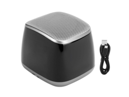 Caixa De Som Sem Fio Bluetooth 5.0 Com Capa De Plástico Cinza Para Mesa Desktop Com Mão Livre
