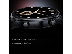 Smartwatch Com Monitor Frequência Cardíaca, Pressão Arterial, Passos, Dispositivos Bluetooth e Notificações, Preto, Yizhood