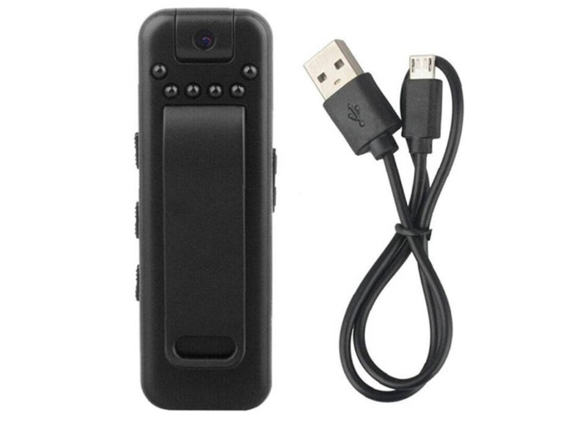 1080p Rotating Mini Body Camera Camera Video Recorder Com Night Vision Clip Traseiro Desempenho Confiável 64 Gb Yizhood (preto)