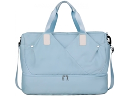 Bolsa de Viagem Esportiva e Fitness, Ombro Impermeável para Homens Mulheres, Mão Treino Ioga Azul Celeste AQUAFORGE
