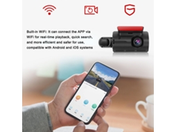 Camera Auto Dvr 1080p Duas Câmeras Wifi Visão Noturna 3.5" Ips