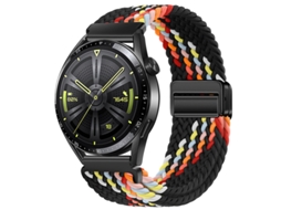 Pulseira esportiva Trançado em nylon, elástica e respirável, compatível com Huawei GT6 GT5 e Samsung Watch 7, com data.