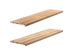 Vidaxl Soleiras Da Janela 2 Pcs 160x40x2cm Carvalho Maciço Não Tratado