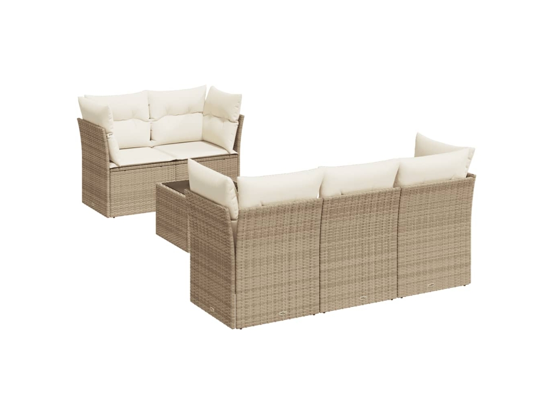 Garden Sofa Set, Garden Sofa Sets Vidaxl Bege Rattan / Vime (n/a)