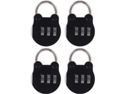Conjunto De 4 Cadeados Combinação Metálicos Com Código Segurança Para