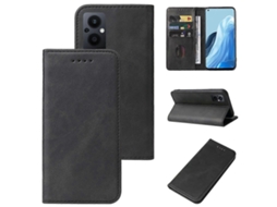 Capa De Couro Com Fecho Magnético Para Oppo Reno8 Lite