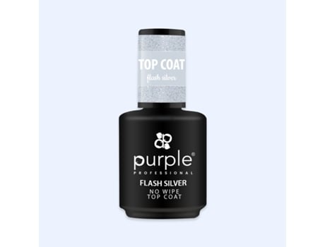 Flash Silver Top Coat No Wipe Purple
