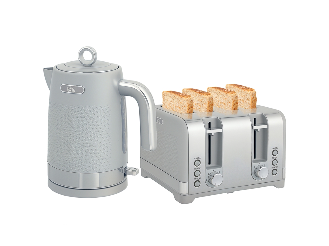 Chaleira elétrica e torradeira, conjunto 1,7l, 2200w, com termostato