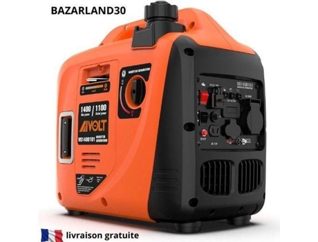 Bazarland30. Gerador De Energia A Gasolina 1400w Gerador Inversor Silencioso Com Tomadas Ac 230v/dc 12v/usb Tipo A