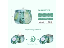 Velas Perfumadas Tooarts Cera Soja Natural 4 Peças 30h