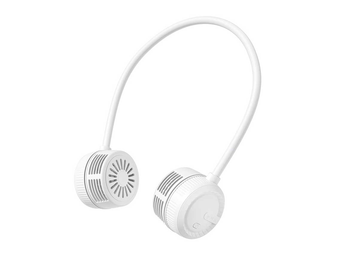 Ventilador de Pescoço Dobrável, Mini ventilador Portátil e Silencioso Branco