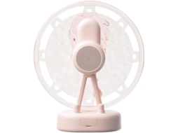 Caixa de Som em Formato de Lâmpada com Ruído Branco, Som Surround 360°, Bluetooth Hi fi, Rosa SFUSHOS