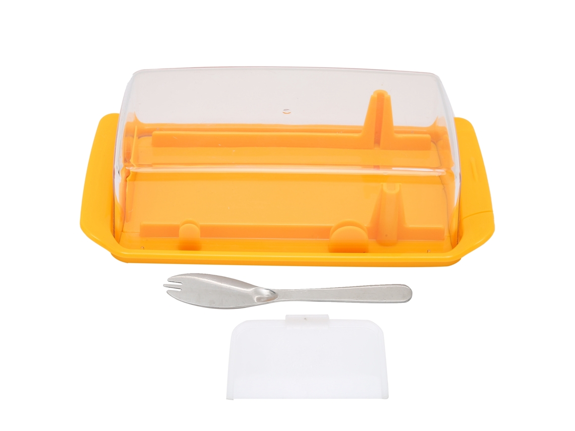 Caja De Corte De Mantequilla Rectangular 2 En 1 Con Almacenamiento De Queso Para Cocina Hogar Restaurante Amarillo