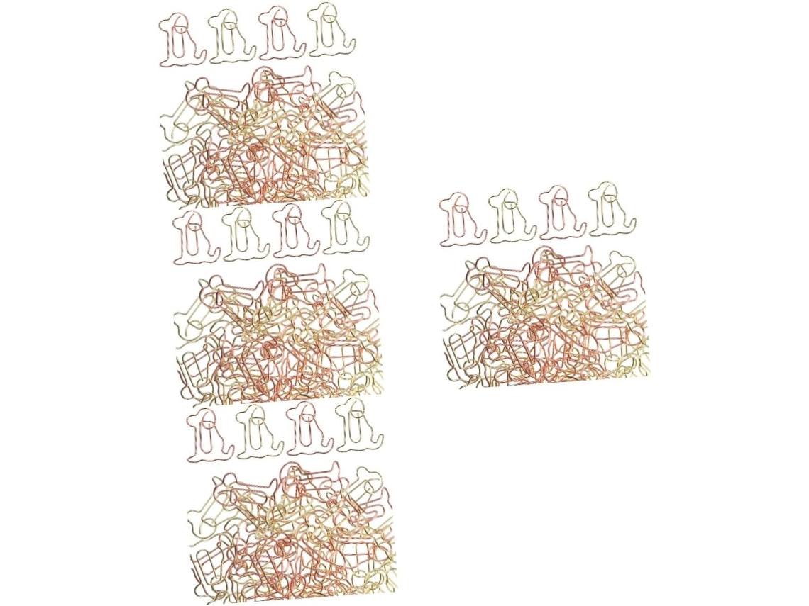 Conjunto de 4 clipes de papel Tehaux em aço inoxidável, clipes decorativos para papel e fotos.