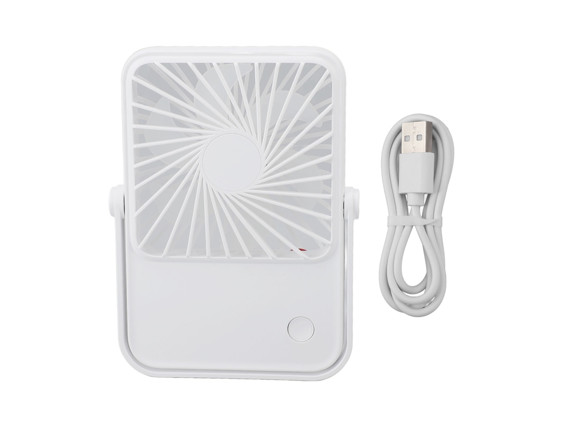 Ventilador de Mesa Usb Portátil Recarregável Branco