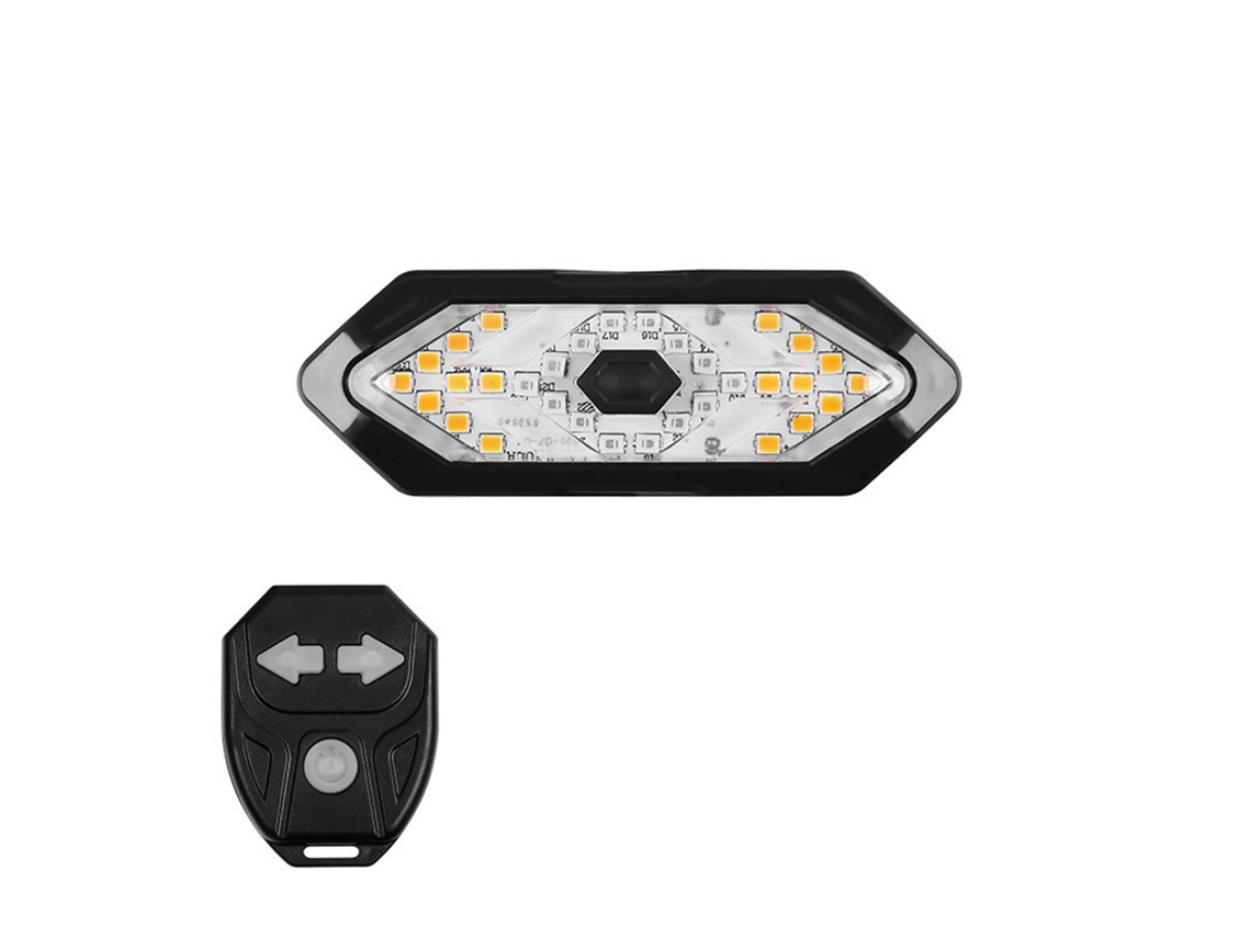 Lanterna Traseira Mali para bicicleta, à prova d'água, recarregável USB, com controle remoto