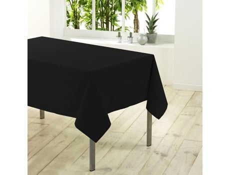 Toalha de Mesa Retangular Lisa em Essentiel Preto de 300 Cm DOUCEUR D'INTERIEUR