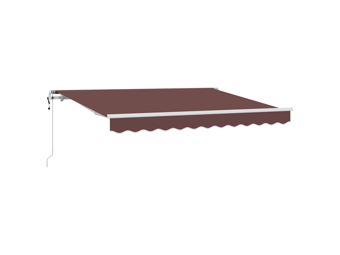 Conjunto 1 Toldo Retrátil Vidaxl Castanho Tecido (350 X 200 Cm)