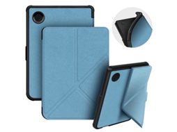 Capa Para E‑reader Kobo Clara Color 6 Polegadas, Capa Protetora Couro Suporte Multi‑dobrável Czhhmart Azul Celeste