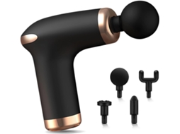 Pistola De Massagem Muscular, Mini Massageador Elétrico Silencioso, 6 Níveis Ajustáveis, 4 Cabeças Para Aliviar Dores E Rigidez Muscular SUNNY SPACES