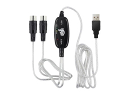 Lurelia Cabo USB Midi Din 5 Pinos, Interface para Teclados, Pianos e Sintetizadores, PC e Computador