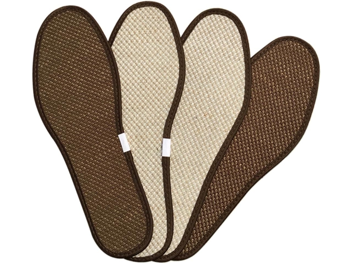 Palmilhas De Carvão Bambu Anti Odor, 2 Pares, Amortecimento Respirável, Tamanho 42, Cor Café, Para Calçados Esportivos E
