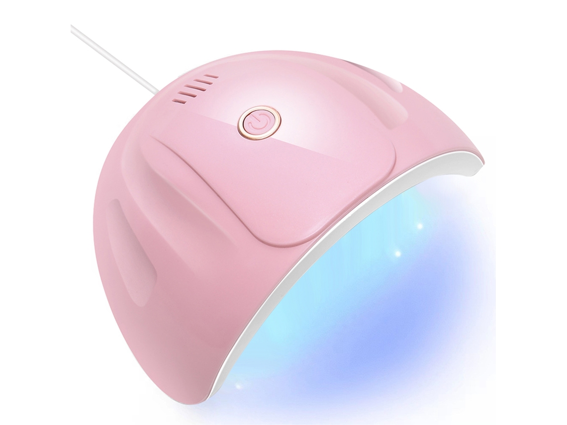 Secador De Unhas Com 18 Lâmpadas Uv/led, Máquina De Secagem De Gel Rosa