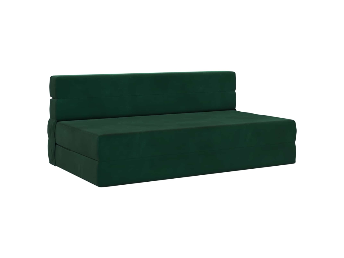 Sofá Cama Dobrável Verde escuro 152 X 86,5 X 60 Cm Tecido SYFAX