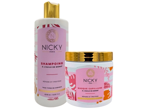 Lot de Shampoo e Máscara À L'Huile de Monoi NICKY PARIS