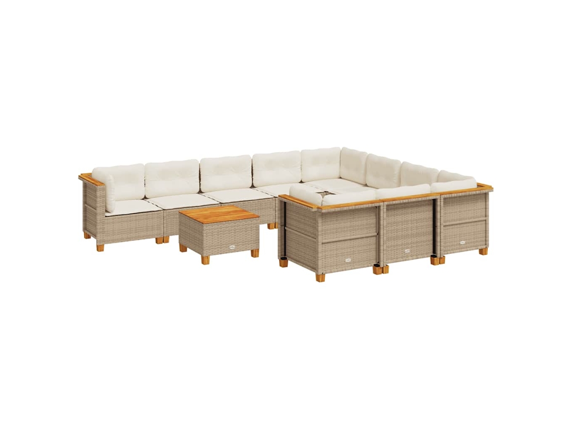 Garden Sofa Set, Garden Sofa Sets Vidaxl Bege Rattan / Vime (n/a)